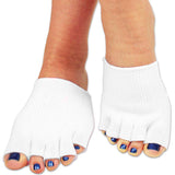 Bcurb Toe Gel-Lined Compression Socks (3 Pair) Toes Separating Therapeutic Moisturizes Dry Feet Hard Cracked Skin.