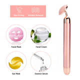 Electric Jade Roller and Gua Sha Massager Set - Anti Aging Face Eye Body Massager for Wrinkles, Skin Firming, Lifting and Slimming - 100% Natural Jade Roller and Jade Stone Guasha Beauty Tool