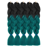 MY LIKE Jumbo Braiding Hair Extensions High Temperature Kanekalon Synthetic Ombre Twist Hair Multiple Tone Colored Jumbo Braiding Hair （5packs 24