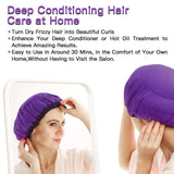 Beautybaby Cordless Deep Conditioning Heat Cap, Microwavable Treatment Steaming Heat Cap for Thermal Spa Curly Hair, 100% Natural Cotton Flaxseed Seed Interior