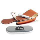 Pro Natural Wooden Handle 420 Steel Straight Razor+2 Layers Leather Canvas Strap