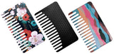 Go-Comb - Wallet Sized Hair & Travel Comb - Wide Tooth - Mixed Plastic 3-Pack