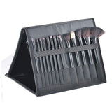 KIOTA - Professional Makeup Brush Folder, On-the-GO Makeup Artist Brush Storage Carrying Case, Black