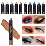 Eyeshadow Glitter, Eyeshadow Stick, Shimmer Eyeshadow, Pen Eyeshadow, Ultra Pigmented Makeup Eye Shadow Powder Long Lasting Waterproof, 10 Colors