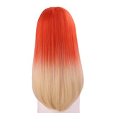 Orang Gradiente Blonde Long Straight Wigs With Bang for Women Girls (1#)
