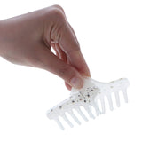 3.5 Inch Jaw Clip Hair Claw With Diamonds and Heart Motif -White