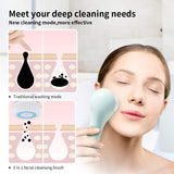 Facial Cleansing Brush Head Replacement, Facial Cleansing Brush Head, For Clogged and Enlarged Pores(2blue2sens)