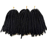 Flyteng spring twist hair for braids black 3 pack/lot Jamaican Bounce Crochet Hair Extensions spring twist crochet hair