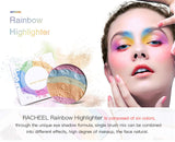 FantasyDay Pro 6 Colors 3D Baked Rainbow Highlighter Eyeshadow Makeup Palette Cosmetic Blusher Shimmer Powder Contouring Kit Unicorn Blush #2