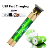 Professional Cordless Hair Trimmer,Hair Clippers For Men Clippers Barber Accessories, Noise Reduction Beard Trimmer Rechargeable Cordless Close Cutting T-Blade Trimmer (Golden)