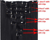 7Pcs 16 Clips 24 Inch Wavy Curly Full Head Clip in on Double Weft Hair Extensions