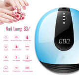 MORFORU 80W UV LED Nail Dryers Light Gel Polish Curing Lamps with 36 Light Beads 4 Time Setting Smart Sensor (Blue)