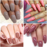 Nail Dip Powder Set - 1.05oz x 4 Colors - Large Capacity Dipping Powder Gift Box for French Manicure Nail Art