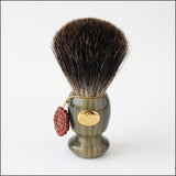 Omega Green and Gold Pure Badger Shaving Brush - #6223