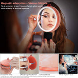 Travel Mirror,Lighted Makeup Mirror,Compact Mirror with Light,Rechargeable,Touch Switch,Brightness Adjustable,Can Fix to Anywhere,Personal Mirror Collection,Gift for Daughter Schoolmate Teacher