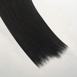 Komorebi Hair Extensions Clip in Human Hair Double Weft Hair Extensions Remy Human Hair Nature Black Color #1B 7pcs/110g 24inch
