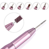 Electric Nail Drill Kit for Acrylic Nails, Nail Drill Machine Electric Professional Efile Kit with 12 Pcs Nail Drill Bits, Portable Nail Sanding Bands Manicure Pedicure Polishing Shape Tools