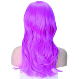 23'' Long Wavy Hair Wig Heat Resistant Curly Synthetic Wigs Cosplay Wig (Rose Red) for Women