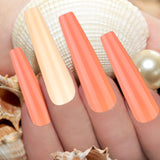 1280 Pieces Extra Long Press on Nails Ballerina Coffin False Nails Solid Color Full Cover Fake Nails Artificial Acrylic Nails for DIY Nail Art Decoration Salon Women Girls