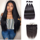 9A Brazilian Virgin Hair Straight Weave Bundles 100% Human Hair Bundles One Piece Remy Hair Extensions Can Buy 3/4 Bundles(10 INCH)