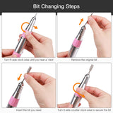 Wodesid Nail Drill Machine Kit Electric Nail File Set Gel Nail Polisher Glazing Nail Drill for Acrylic Nails, Gel Nail Art Polisher Glazing Manicure Grinder Tool (30000RPM Nail Drill)