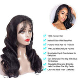 Body Wave Lace Front Wigs Human Hair 8a 4x4 Lace Front Wigs Body Wave Pre Plucked Natural Hairline 130% Density Human Hair Wigs for Women (16inch,4x4 body wave wig Natural Color)