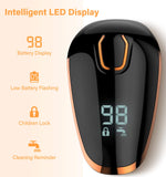 Electric Shavers for Men, Kibiy 5 in 1 Bald Head Shaver with LED Display Wet Dry Rotary Shavers Multifunctional Electric Razor with Clipper, Nose Trimmer, Facial Brushes - Micro USB Charge