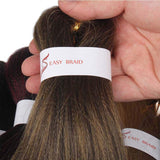 26“ Xpression Pre-stretched Braiding Hair Easy Braid Yaki Soft Synthetic Hair Extensions for Box Braids Twist Crochet Hair (EZ Braiding-6PCS, T4/27#)