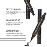 Eyeliner Stamp - BELLESKY Colorful Dual Ended Winged Eyeliner Stamp Long Lasting Waterproof and Smudgeproof Liquid Eyeliner Easy to Use for Beginner or Makeup Artist (10 mm, 10 Colors Set)