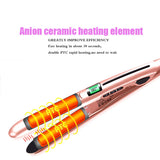 Flat Iron for Hair - Homfu Hair Straighter and Curler 2 in 1 Ceramic Tourmaline Ionic Flat Hair Iron Dual Voltage 10S Instant Heat Staighten Irons