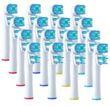 Replacement Brush Heads Compatible With Oral B- Double Clean Design, Pack of 16 Generic Electric Toothbrush Replacement Heads- Fits Oralb Pro 7000, 1000, 8000, 9000, 1500, 5000, Kids, Vitality & More!