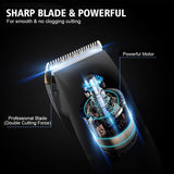 Professional Hair Clippers for Men, ELECTRFIRE Cordless Rechargeable Grooming Kit Professional Hair Trimmer Waterproof for Hair Cutting, LED Display