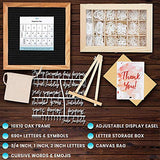 Felt Letter Board 10x10 (Black) | +685 PRE-Cut Letters +Stand +UPGRADED WOODEN