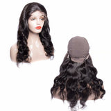 Maxine Hair 130% Density 10A Great Body Wave Human Hair Wig Pre Plucked and Bleached Knots Brazilian Body Wave Lace Front Wigs for Black Women Natural Color(12inch)