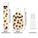 24 Pieces Travel Bottles Keychain Holders Set, Include 8Pcs Wristlet Keychain, 8Pcs Bottle Holder & 8Pcs Reusable 30ml Bottles for Lotion and Liquids