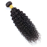 8A Brazilian Virgin Curly Hair Weave 1 Bundle 100% Unprocessed Human Hair Curly Wave Extensions Natural Black (24")
