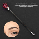 6 pieces Permanent Tattoo Ink Mixer Stainless Steel Spoon Makeup Eyebrow Tattoo Microblading Tool Crystal Ink Spoon Pigment Mixing Stirring Rods Sticks BodyArt Accessories (6pcs)