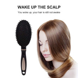 3Pcs Hair Brush Set Detangling Brush Paddle Comb for Women Men Kids Girls Wet Dry Use (Black)