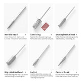 Electric Nail Drill Acrylic Nail Tools Professional Portable Electric Nail Kit Pen Shape Finger Toe Nail Care set (Black)
