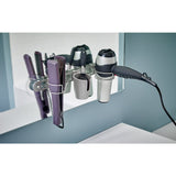 Franklin Brass 193285-FN IncrediGrip (No Drill) Hair Dryer and Curling Iron Haircare Holster, Satin Nickel