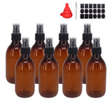 8 Pack 8OZ Empty Plastic Spray Bottles With Fine Mist Atomizers, Extra 1 Pen, Labels & Silicone Funnel, For Travel, Cleaning, DIY Makeup Cosmetic by ZMYBCPACK