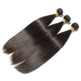 14 Inch Human Hair Weft Sew In Natural Black Brazilian Hair 3 Bundles Long Silky Straight Unprocessed Hair Weave Extensions for Women 14"x3#1B 300g/pack