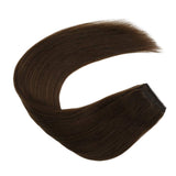 Ugeat Clip in Hair Extensions Human Hair 14inch Clip in 100% Real Human Hair Extensions 50Gram #4 Dark Brown One Piece Clip in Human Hair Extensions with 5 Clips for Women