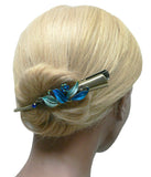 Set of 3 Flower Alligator Clips YY86155-1-3bluePurRose