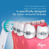 Alayna Ortho Replacement Electric Toothbrush Heads - 20 Pack Power Tip & Ortho Generic Replacement Brush Heads for Braces & Dental Work