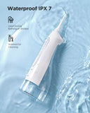 300ML Water Flosser, Fairywill Cordless Portable Dental Oral Irrigator, 3 Modes and 8 Jet Tips, IPX7 Waterproof, USB Charged for 3-Weeks Continuously Use, Dental Oral Irrigator for Travel, Home