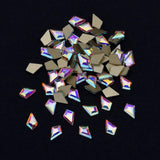 100pcs Glass Kite Flatback Crystals Design Nail Art Diamond Decoration Stones 2 Sizes Mix