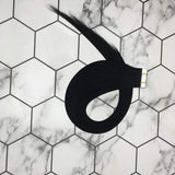 Tape in Human Hair Extensions Off Black Color #1 Seamless Hair Extensions Remy Human Hair 22inch 20pcs/50g Komorebi Hair