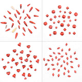 262pcs Flatback Red Nail Art Crystals 960pcs Round Rhinestones 3d Glass Gemstones for Makeup Face Decor Crafts Supply