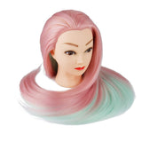 Mannequin Head with Hair, Funfulland 29" Training Head Hair Styling Manikin Cosmetology Doll Head Synthetic Fiber Hair for Practice Cutting Hairdressing Training Braiding with Clamp and Tools